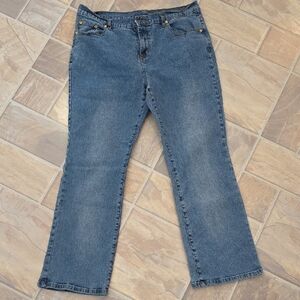 DG2 by Diane Gilman Classic Blue Wide Leg Jeans